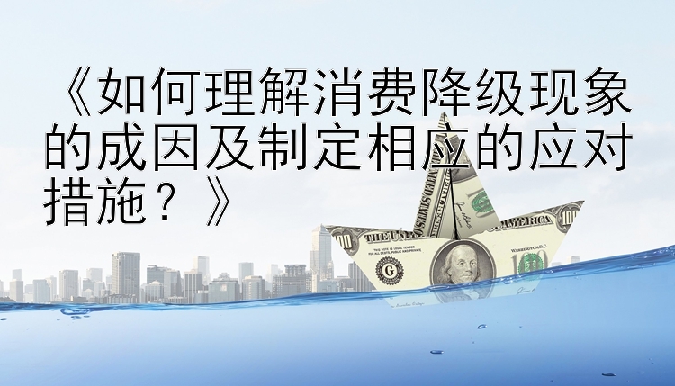 《如何理解消费降级现象的成因及制定相应的应对措施？》