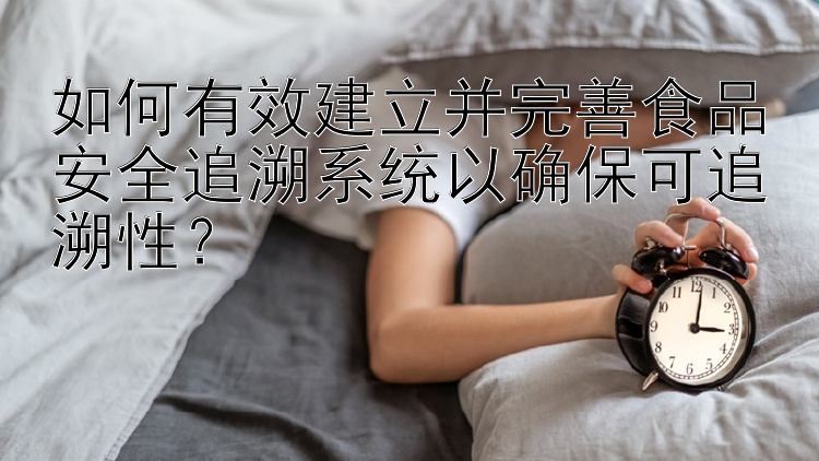 如何有效建立并完善食品安全追溯系统以确保可追溯性？