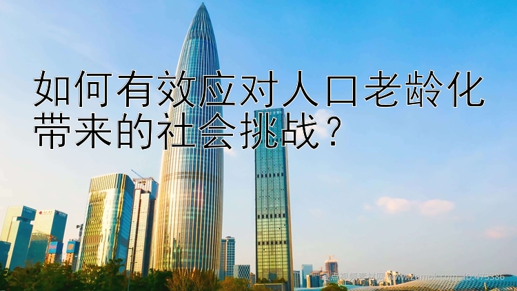 如何有效应对人口老龄化带来的社会挑战？