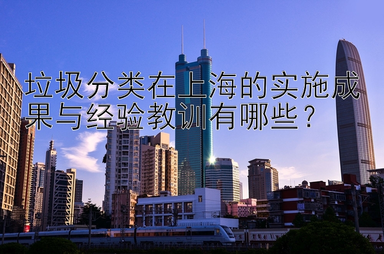 垃圾分类在上海的实施成果与经验教训有哪些？