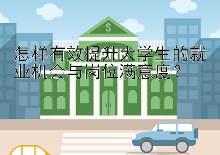 怎样有效提升大学生的就业机会与岗位满意度？