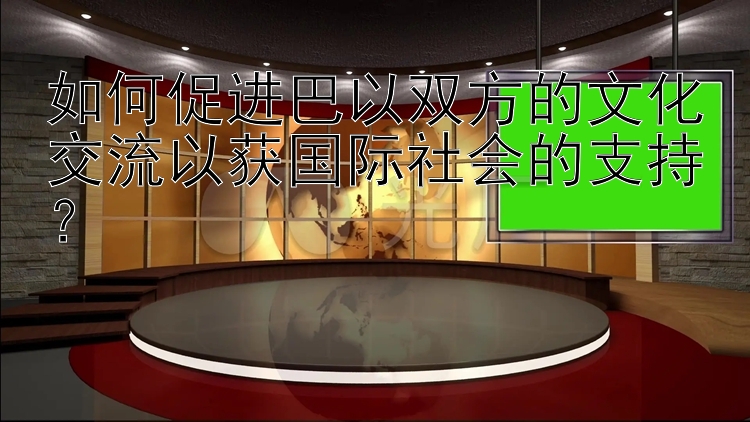 如何促进巴以双方的文化交流以获国际社会的支持？