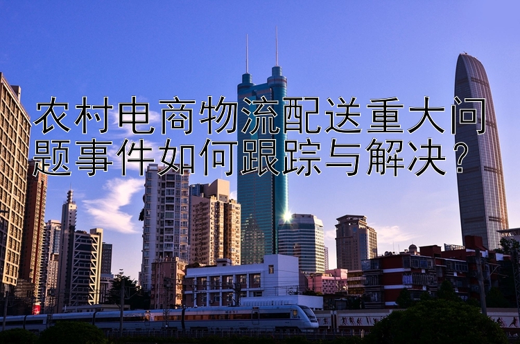 农村电商物流配送重大问题事件如何跟踪与解决？